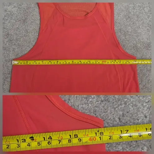 Lululemon Sculpt Tank 4 Womens Highlight Orange Breathable Mesh Running Active