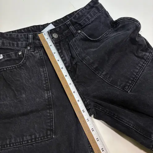 Ragged Priest Jeans Black Denim Wide Leg Panel Y2K Grunge Baggy Pants Womens 24