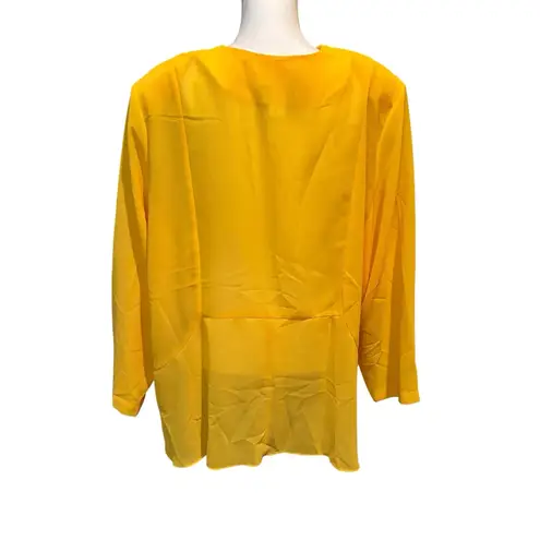 Hosanna Designs USA Sunshine Yellow Embellished Women's Jacket size 3X vintage