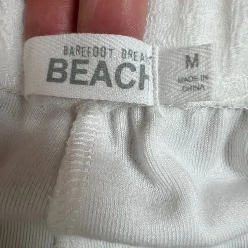 Barefoot Dreams Beach Cozy Terry Shorts Womens Medium White Sea Salt Stone M