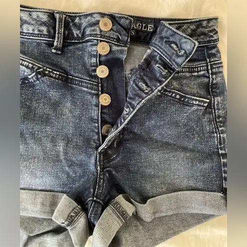 American Eagle  Super Stretch Button Fly Denim Shorts