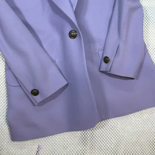 Talbots EUC Vintage  Wool Blazer Single Button‎ Lavender Womens Jacket 2 Petite thumbnail 3