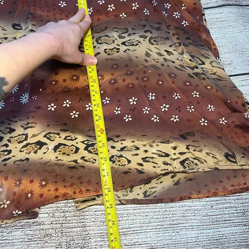 Bob Mackie Vintage 80s Button Up 100% Silk Shirt Blouse Women’s XL Animal Print