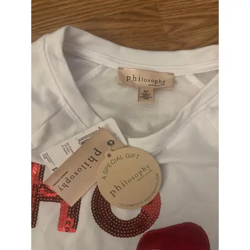 Philosophy Christmas Crewneck Top Size Small - Image 3