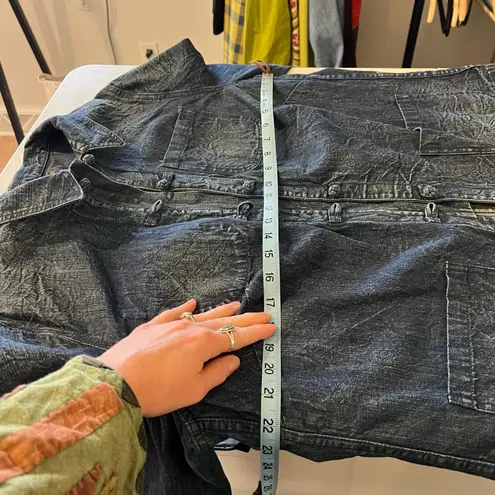 Ralph Lauren  Cotton Denim Washed Worn Look Loop Button Chore Coat Size 1X