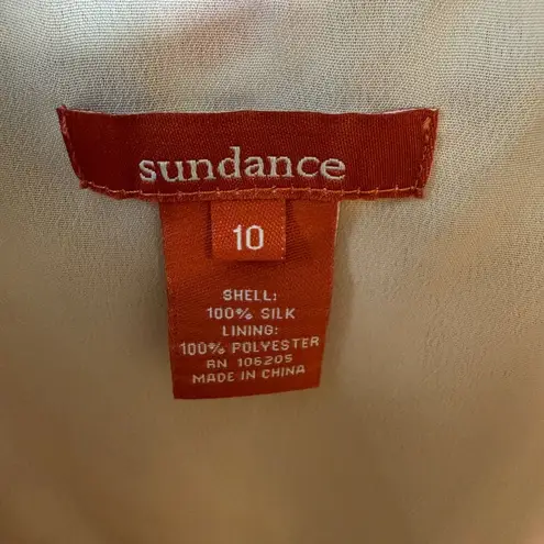 Sundance Evelyn 100% Silk Floral Mini Dress Women's 10 Ivory Flowy Feminine Chic