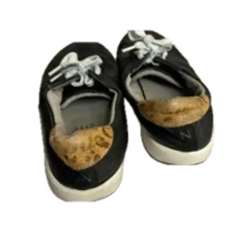 Naturalizer Evin-Lace Black Leather Sneakers Lace-Up Casual Shoes Size 7