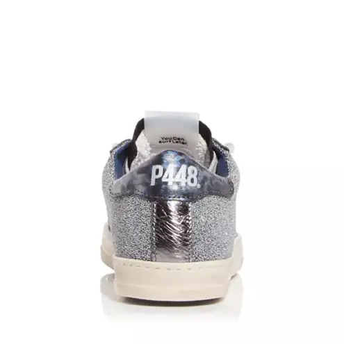 P448 John Shar Embellished Low Top Sneakers Gunmetal Silver 41 11 free people
