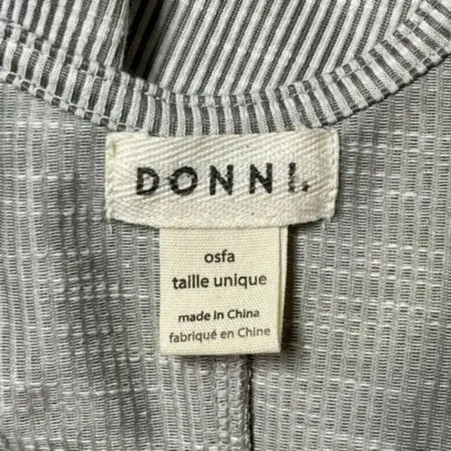 Donni Draped Cardigan Ribbed Sweater Duster Tan Taupe Size M