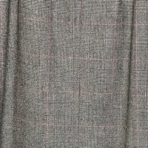 Vintage glen check plaid pleated below the knee skirt Size 12 Gray