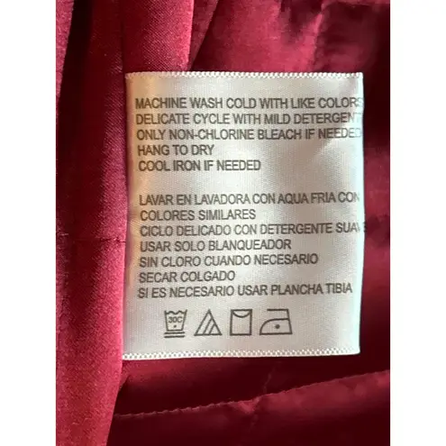 Kristen Black Jacket Small Red Trench Coat Pockets Cozycore