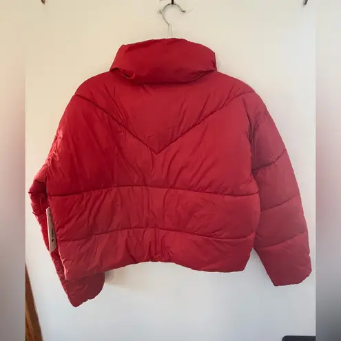 AQUA  red cropped Puffer Coat size M - Image 7
