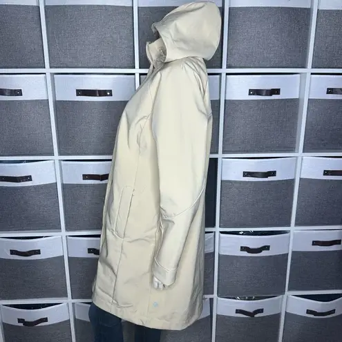 Mondetta Raincoat Hooded Longline Soft Shell Warm Beige Coat Size Medium - Image 13