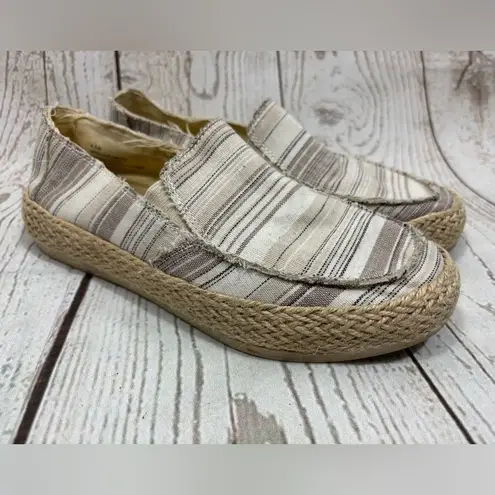 Esprit Espirit Women's Noella Espadrille Slip On Taupe Canvas Flats Size 6.5
