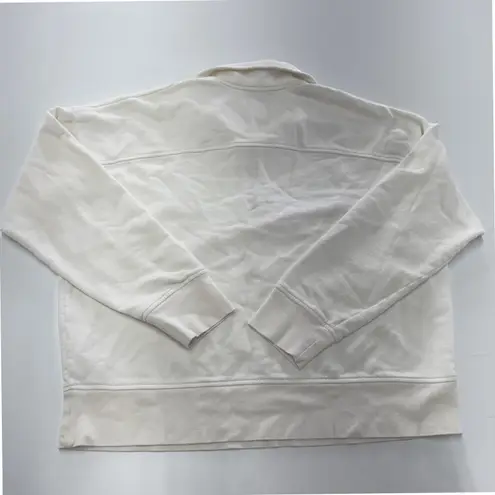 Vince Sweatshirt Womens Large Cream Pullover 1/2 Zip Cotton Blend Casual Tan