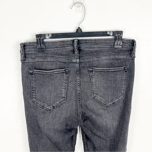 ALL SAINTS Grace Black Wash Split Fray Hem Jeans, Size 32