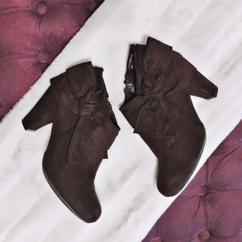 kim rogers Ankle Boots Vera Suede Brown Booties Size 8M