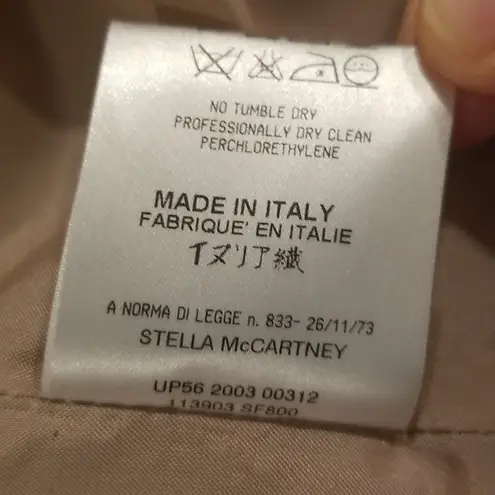 Stella McCartney 💕💕 Wool Cashmere Short Wrap Coat ~ Blush Pink EU 42