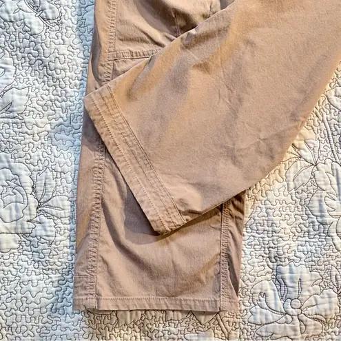 Kuhl Legendary Women’s Tan Roll-Up Snap Cargo Hiking Outdoor Pants – Size 14🧡