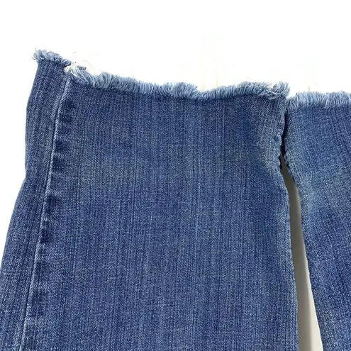 Lane Bryant  Jeans Women's Size 18 Mid Rise Distressed Straight Leg Stretch Blue