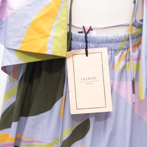 La Ligne Stella Cotton Maxi Dress Large Purple