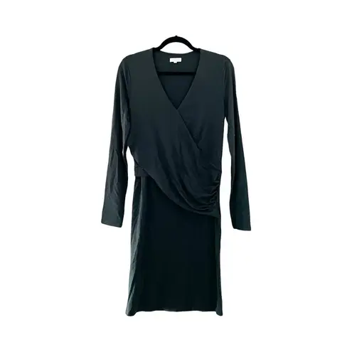 Sundance Faux Wrap Classic Twist V-neck Dark Green Dress Sz XS