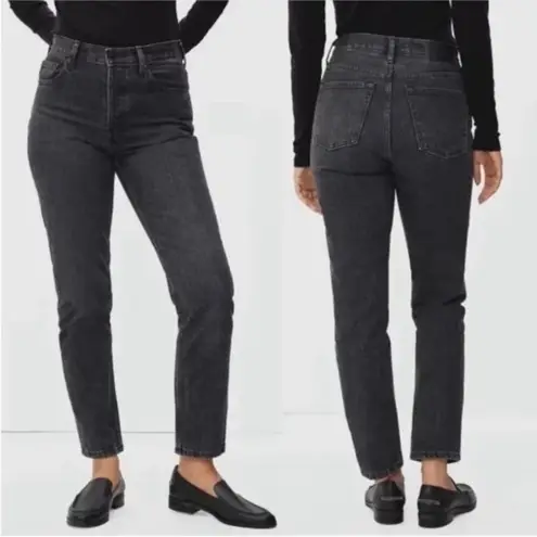 Everlane  The 90s Cheeky Jean High Rise Straight Leg Black Size 26 Ankle New