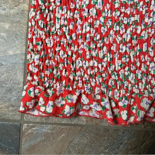 VERO MODA Olea Floral Skirt NWT Women’s Size XL Cherry Tomato