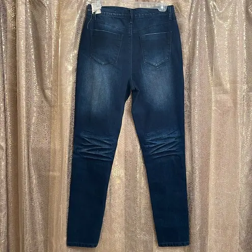 Vanilla Star Jeans Vanilla Star dark washed/whiskered indigo skinny jeans, size 9 NWT