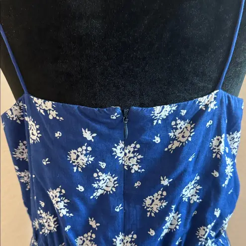 J.Crew  Blue and White Floral Maxi Dress