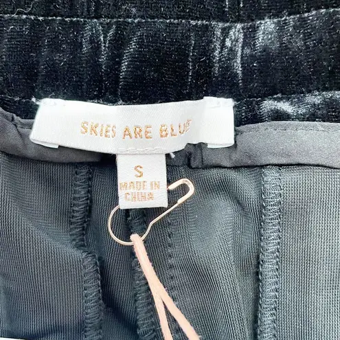 Skies Are Blue Women's Black Velour Velvet Dress Pants Size Small NEW w Tags