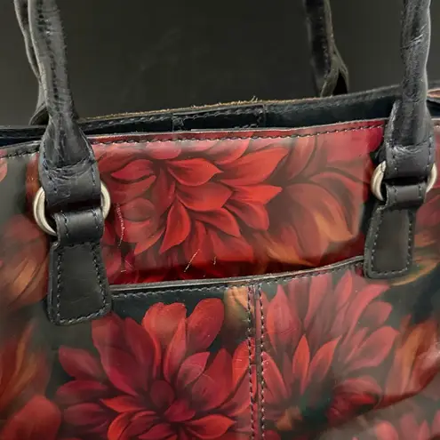 Patricia Nash Leather Primrose Satchel Rustic Mums Floral Shoulder Bag NO STRAP