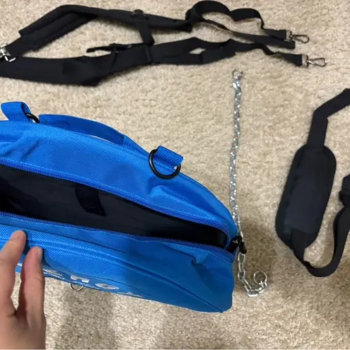 20kg Weight Plate Design Gym Crossbody Bag Waterproof Training Disc Bag Blue