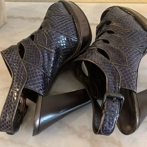 Bottega Veneta heels Leather Python Animal print slingback platforms EU …