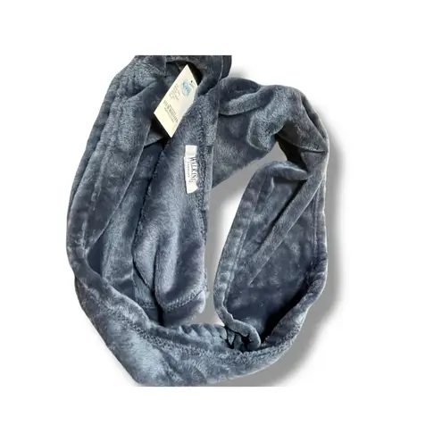 TWC The Walking Company Fleece Scarf Cozy Packable Blue 56"L Holiday Travel Gift