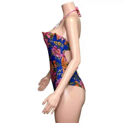 Farm Rio Summer Fruit One Piece Swim, Blue, Medium