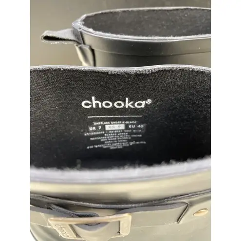 Chooka Womens Black Ankle Rain Boots Shoes Size 9 SKU 6448