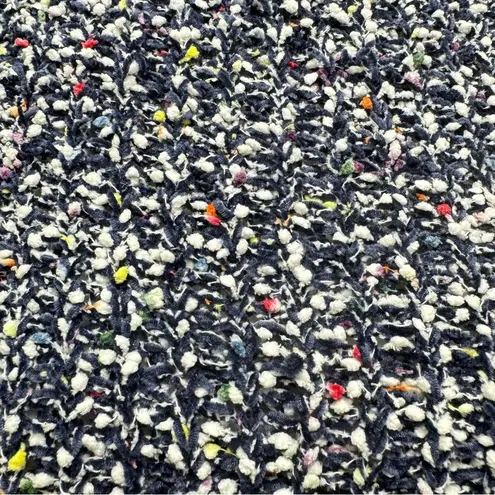 John Paul Richard Blue Confetti Nubby Loop Chenille Mock Neck Sweater S