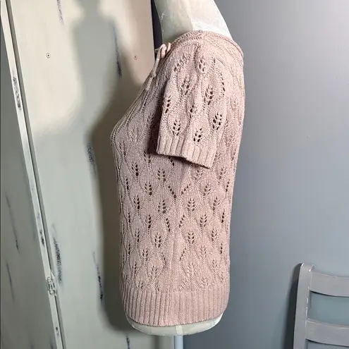 Mary Firenze Blush crocheted Top/sweater Pink Size M