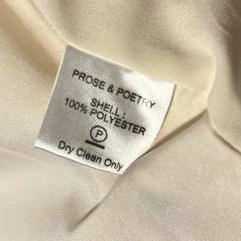 Prose & Poetry Rony Tiered Mini Dress Womens M Cream Puffy Sleeves Cinched Waist Size M