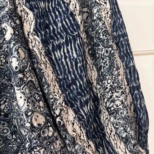 Ulla Johnson Ulla Johnson Kana Blouse Indigo Peasant Top Ruffle Balloon Sleeves Size 6