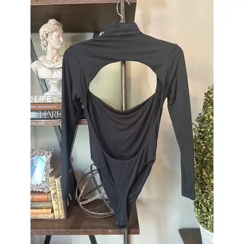 SER.O.YA Odessa Cut Out Open Bodysuit Black Womens Size Medium