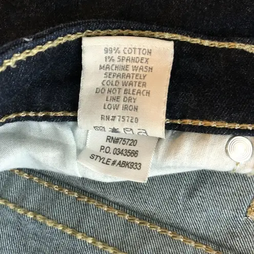 BKE Womens Jeans Payton Straight Leg Dark Wash Stretch 27x33.5