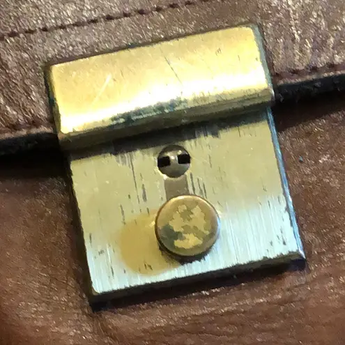 Vintage Brown Leather Retro Vintage Boho Clutch Purse Handbag