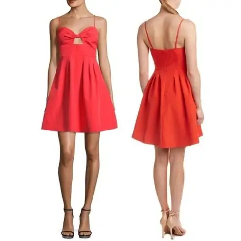 Yumi Kim Size S Small Sneak Peek Mini Cocktail Dress Orange Pockets