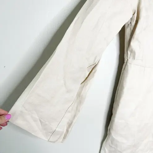 Bondi Born Sand Portuguese Linen Relaxed Bell Sleeve Delphi Dress XS