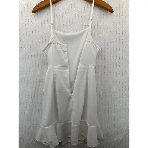 Altar'd State  Wrap Dress Sz S White Ruffled Spaghetti Strap Bow-Tie-Front Flirty