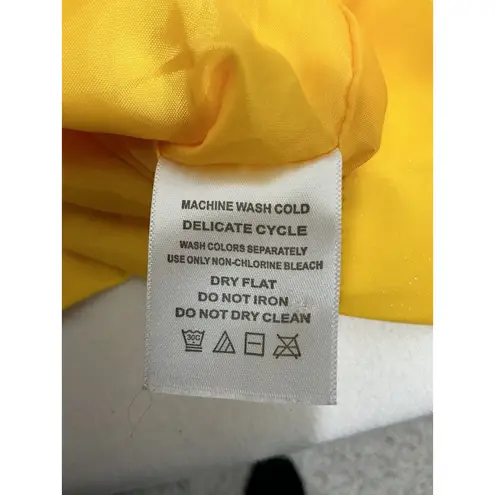 Womans Metro Style Yellow Cropped Zip Up Windbreaker Small