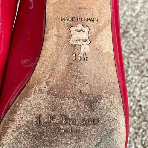 LK Bennett L.K. Bennett London  Red Patent Leather Flat Shoes Size 36.5 Ballet Flat - Image 9
