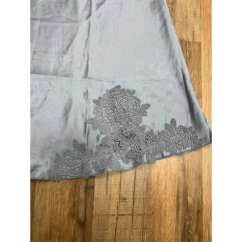 NWOT Heather Silky Lace Pleated Sleeping Gown Sz XL. Blue